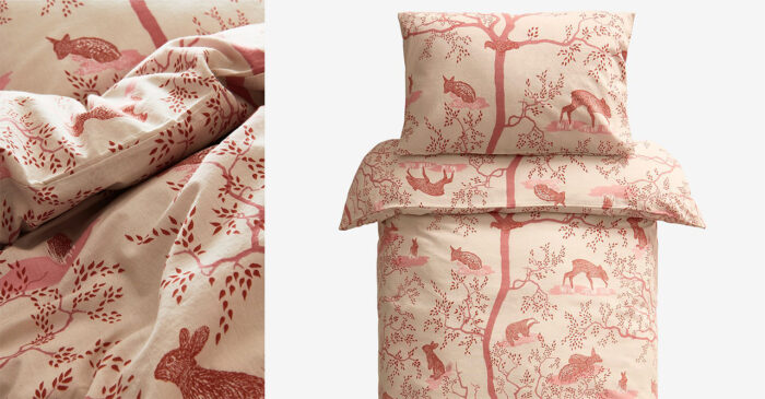 Ropa de cama para niños, con animales.