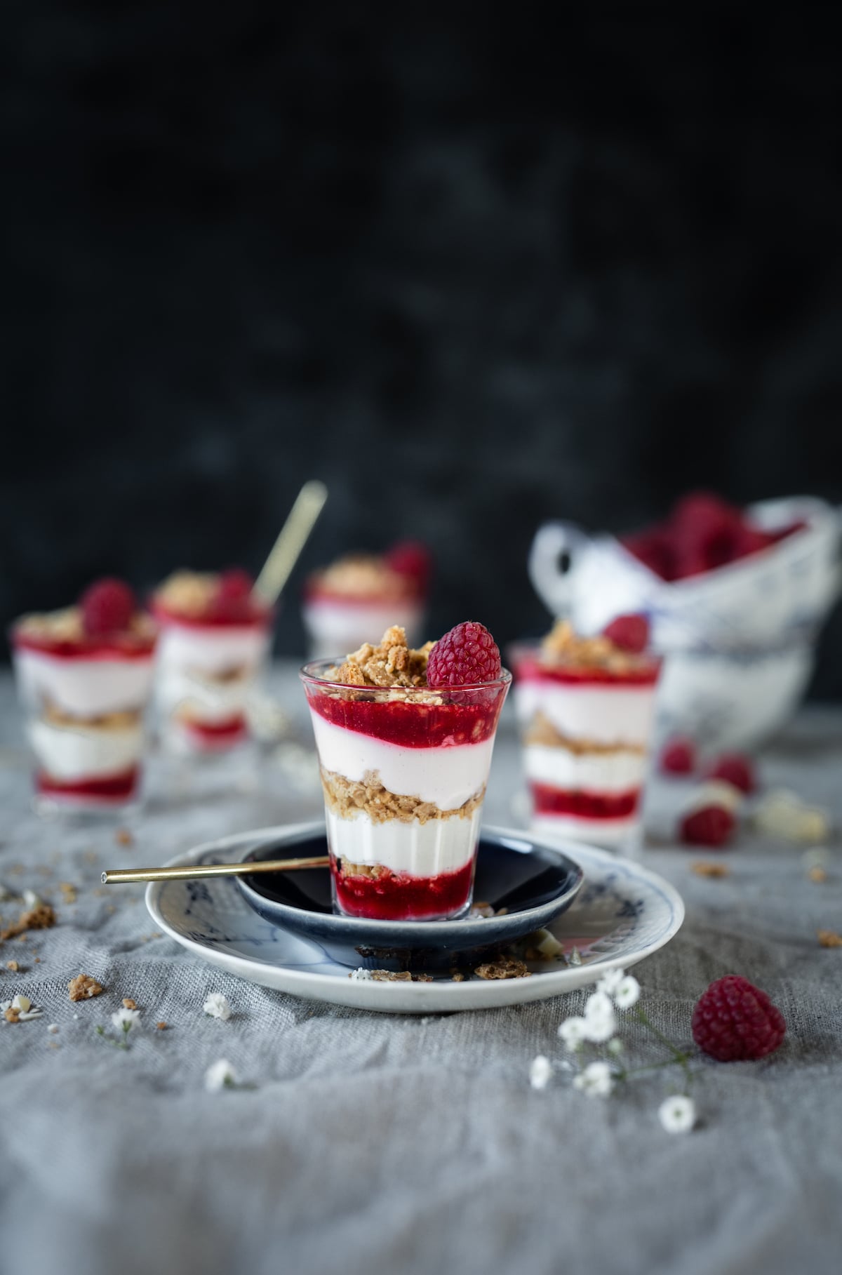 Cheesecake I Glas Med Vit Choklad